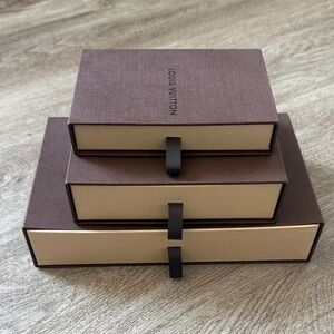 Louis Vuitton Brown & Beige Stackable Drawer Boxes